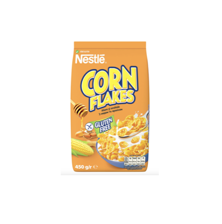 Nestle Corn Flakes пластівці кукурудзяні зі смаком меду та арахісу без глютену 450 г