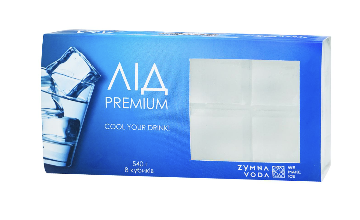 Zymna voda лід фасований кубиками 540 г