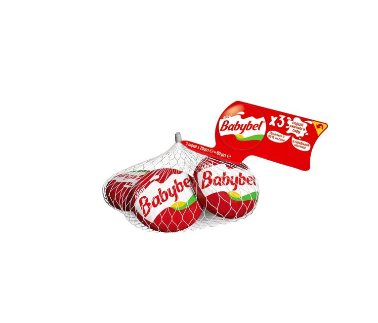 Babybel напівтвердий сир у воску 3 шт