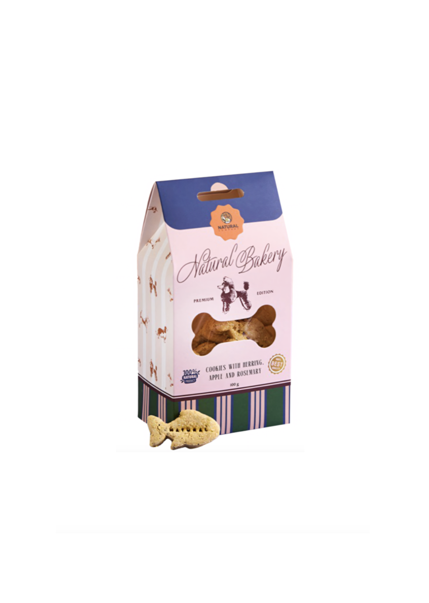 Pet Food печиво з оселедцем, яблуком і розмарином для собак 100 г