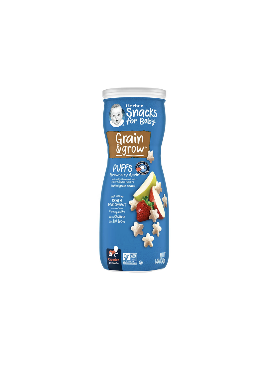 Gerber злакові снеки зі смаком полуниці та яблука 42 г