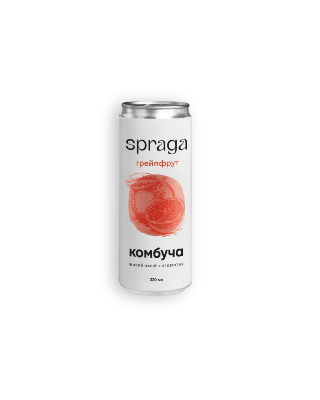 Spraga комбуча зі смаком грейпфрута 330 мл
