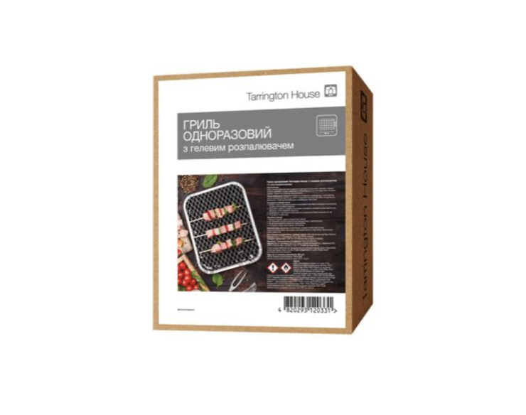 Tarrington House гриль одноразовий з гелевим розпалювачем 1 шт