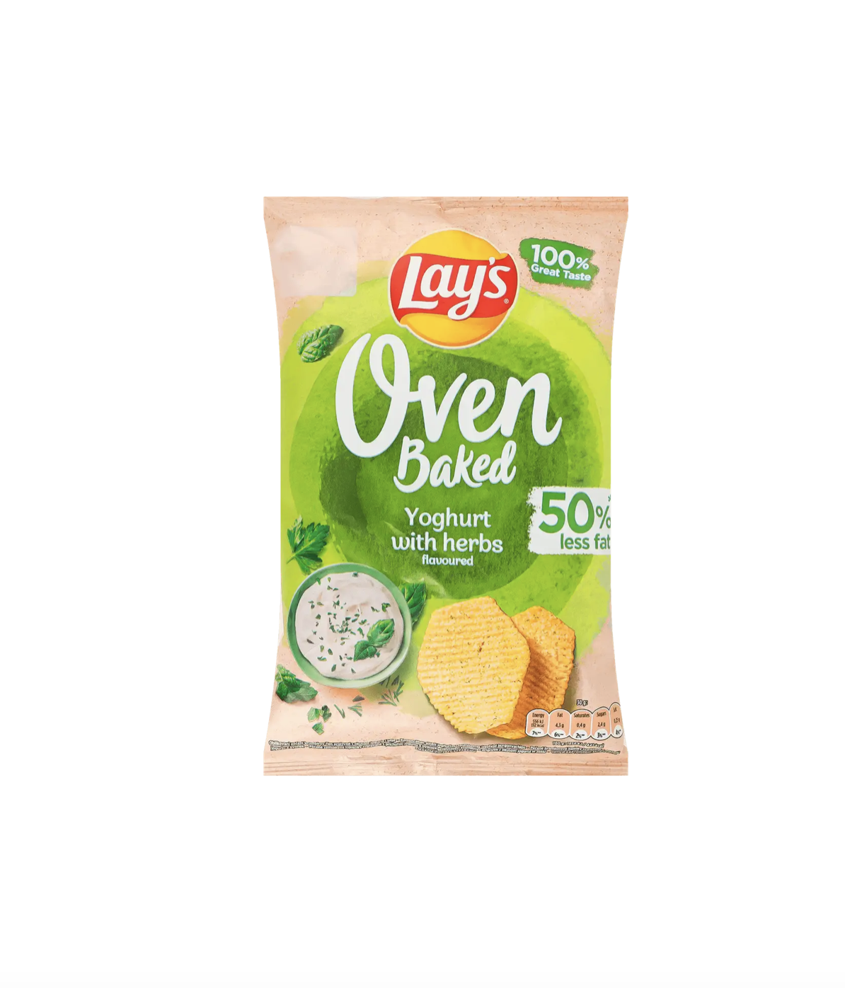 Lay's чіпси Oven Baked зі смаком йогурту з травами 40 г