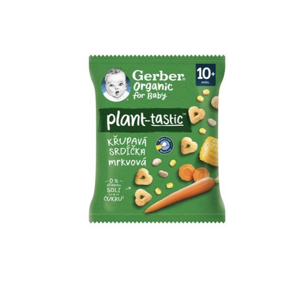 Gerber снеки пшенично-кукурудзяні зі смаком моркви 28 г