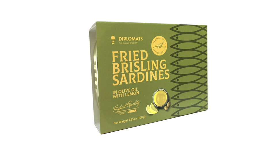 Diplomats сардини смажені з оливками та лимоном 100 г