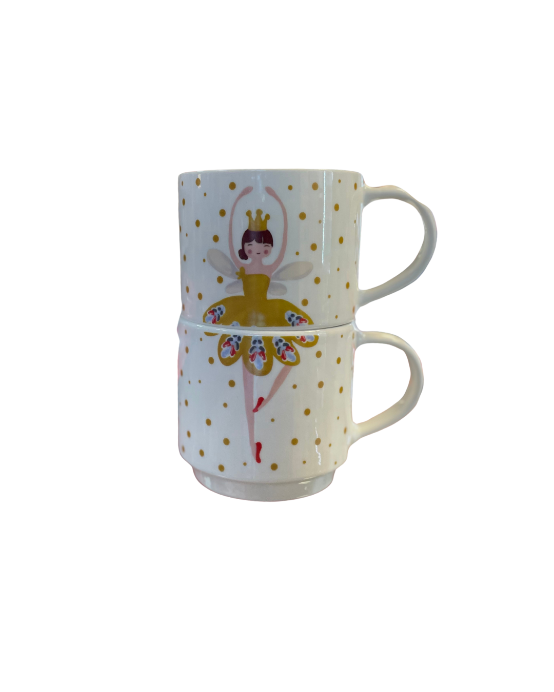Набір чашок з малюнком балерини 2 шт