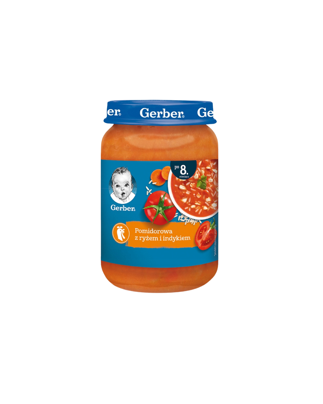 Gerber пюре з помідорів, рису та індички 190 г