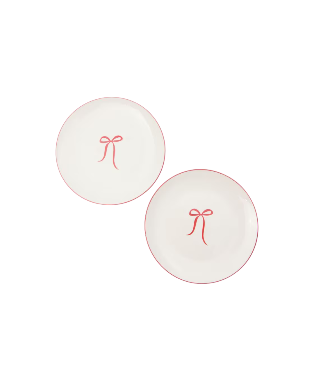 Sinsay набір тарілок різдвяних з бантиком 2 шт