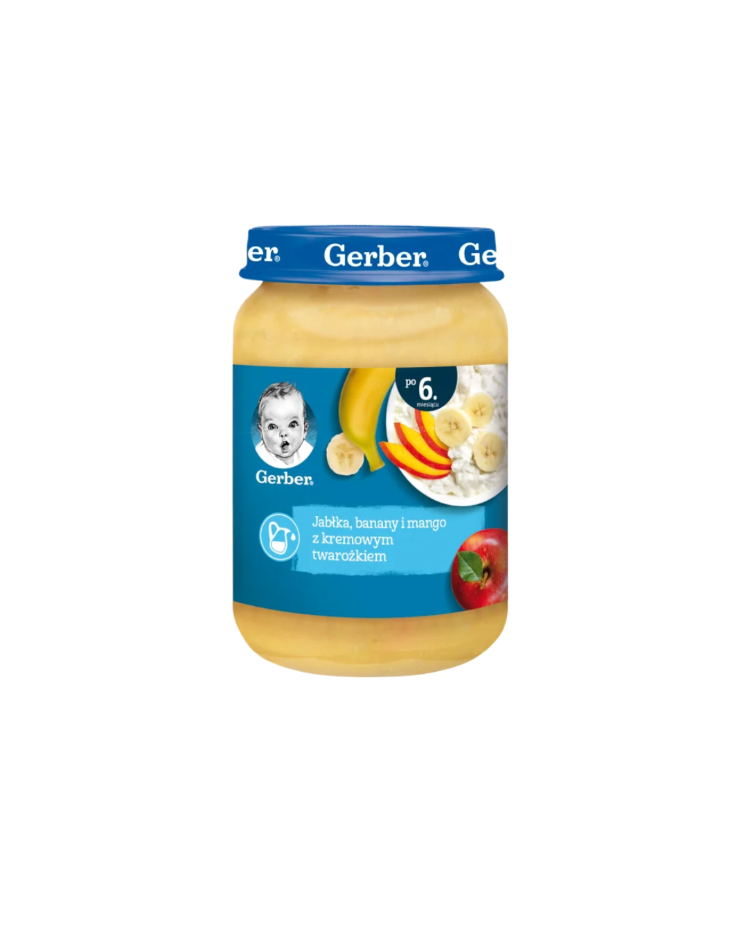 Gerber пюре з яблук,манго та персик з сиром 190 г